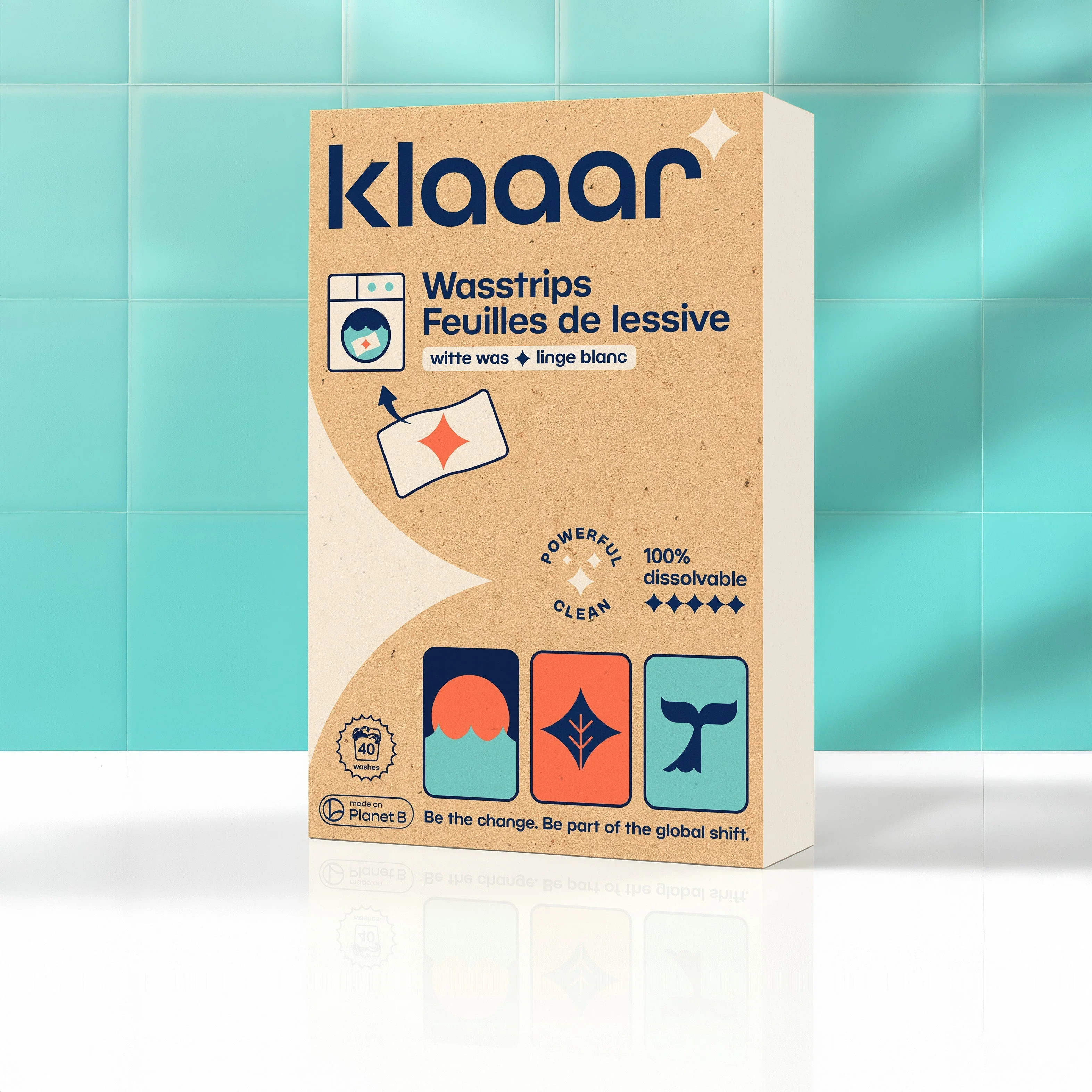 KLAAAR wasstrips voor witte was | 2+1